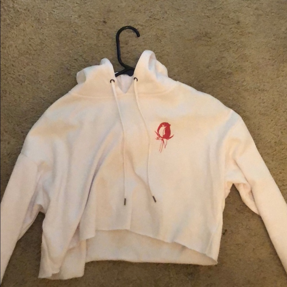 White empyre cropped sweatshirt